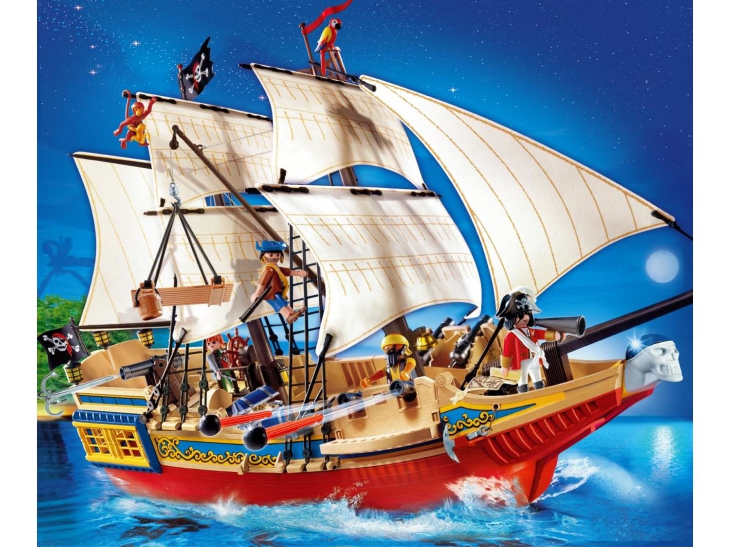 Grand Bateau Camouflage Des Pirates Pirates Playmobil 4290