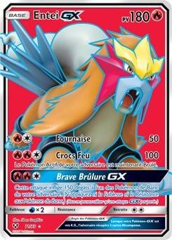 Entei GX carte Pokémon 71 73 Légendes Brillantes