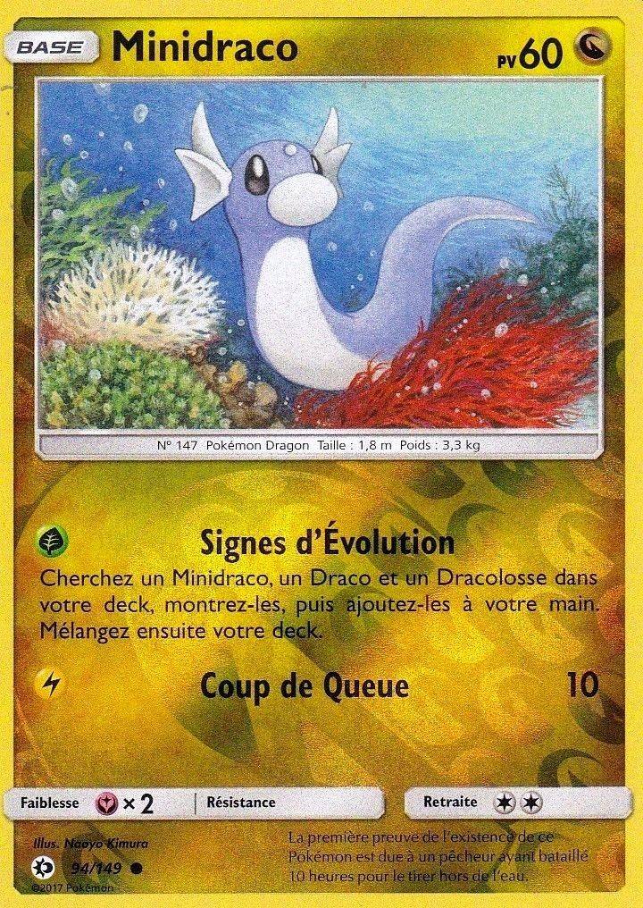 Minidraco Reverse carte Pokémon 94 149 Soleil Et lune