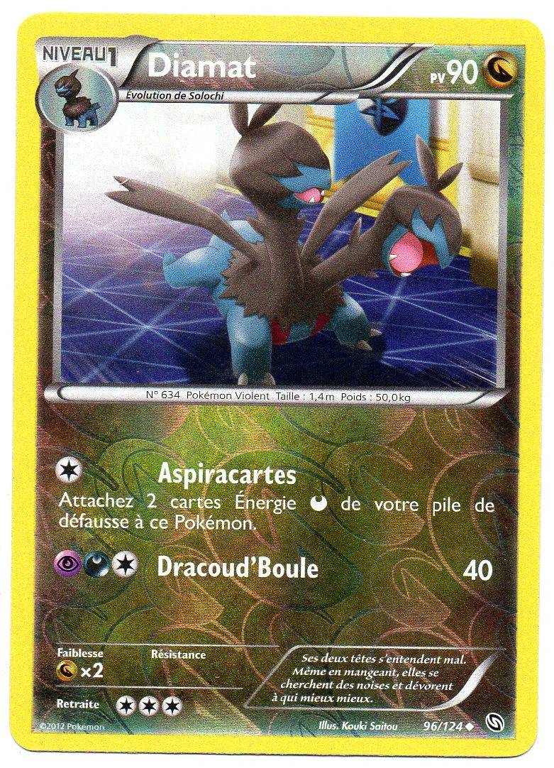 Diamat Reverse carte Pokémon 96 124 Dragons Exaltés