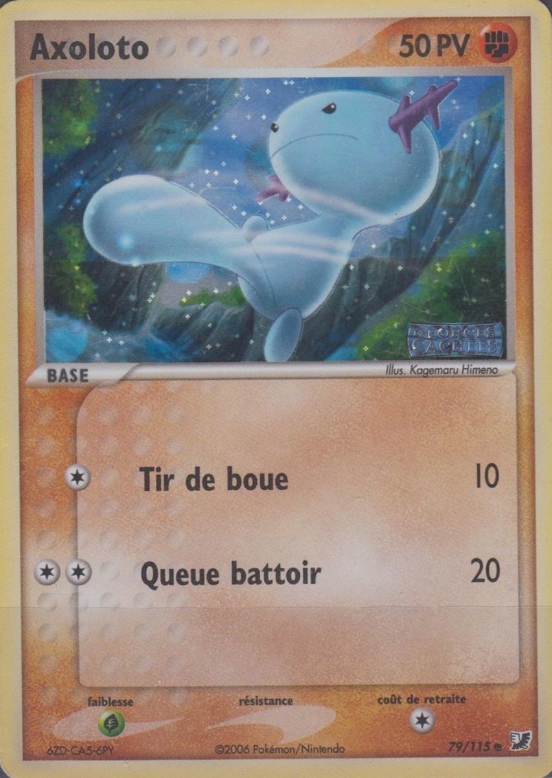 Axoloto holographique Logo carte Pokémon 79 115 EX Forces cachées