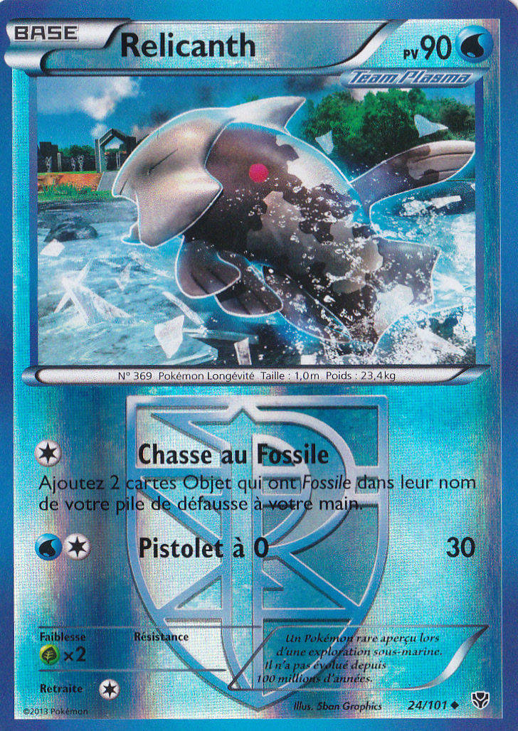 Relicanth Reverse Carte Pok Mon Explosion Plasma