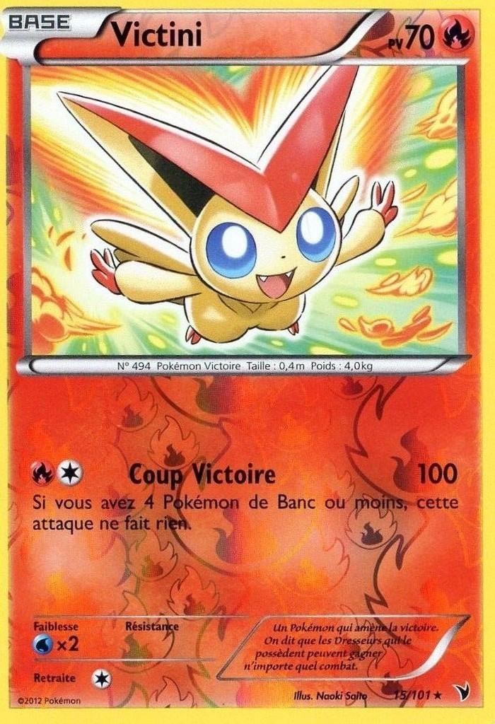 Victini Reverse carte Pokémon 15 101 Nobles Victoires