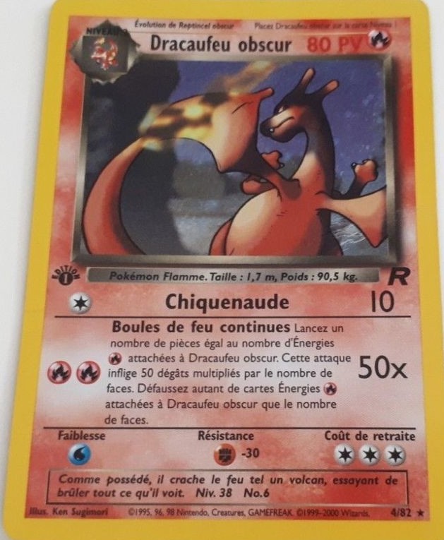 Dracaufeu obscur édition 1 carte Pokémon 21 82 Team Rocket