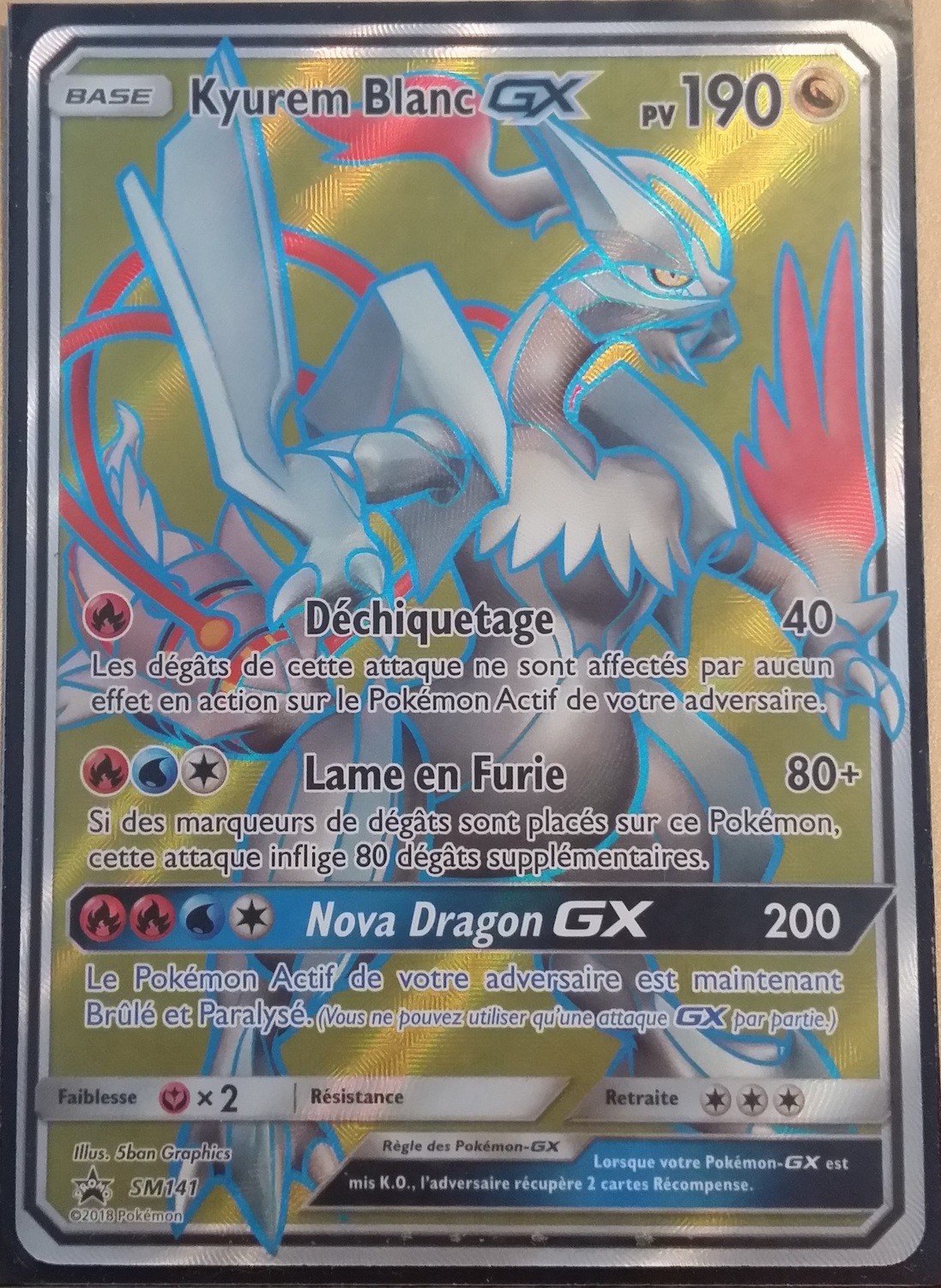 Kyurem Blanc Gx Carte Pok Mon Sm Cartes Promo Black Star Soleil Et