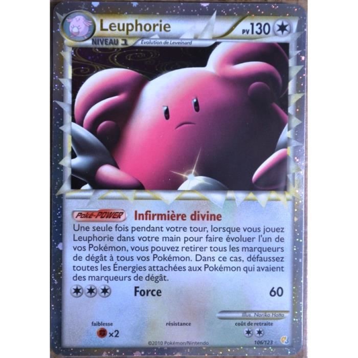 Leuphorie Holographique carte Pokémon 106 123 Pokémon Série HeartGold