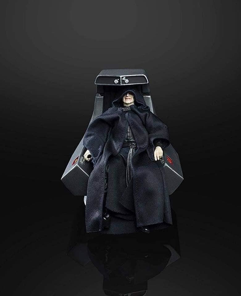 Empereur Palpatine Et Son Tr Ne Figurine Black Series Red Pouces