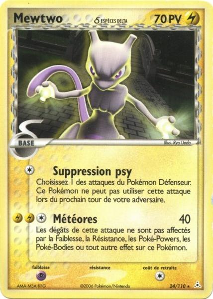 Mewtwo Carte Pokemon 24 110 Fantomes Holon