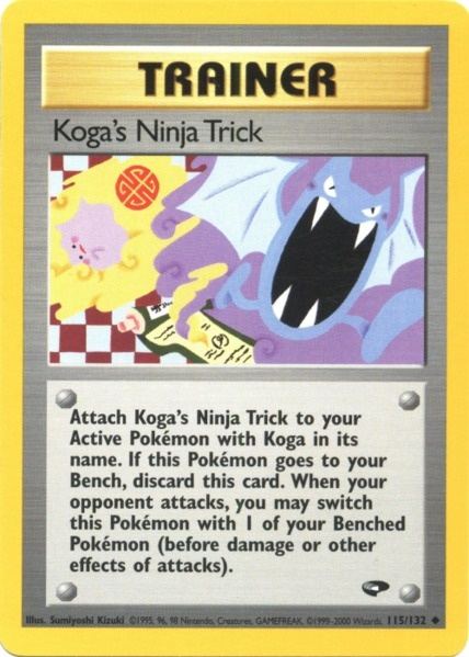 Kogas Ninja Trick Gym Challenge Pokémon Card 115132