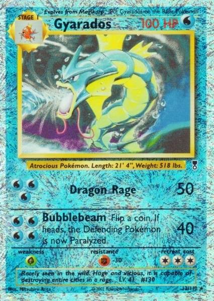 Gyarados Reverse - Carte Pokémon Anglaise 12/110 Legendary Collection