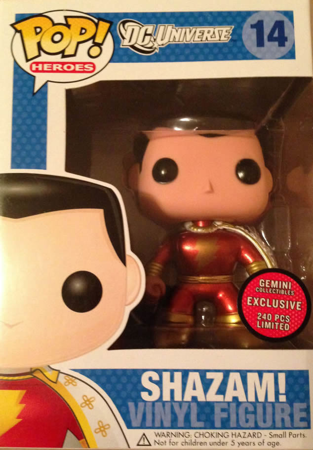 DC Universe - Shazam! Metallic - figurine POP 14 POP! Heroes