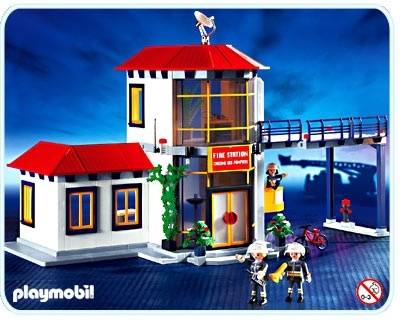 playmobil caserne des pompiers