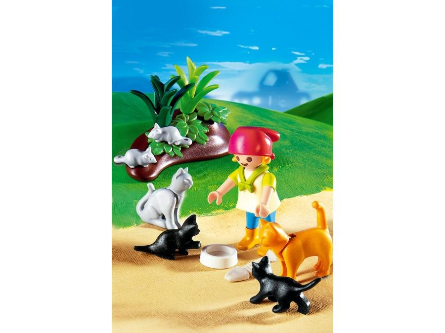 Girl with Cats - Playmobil Farmers 4493