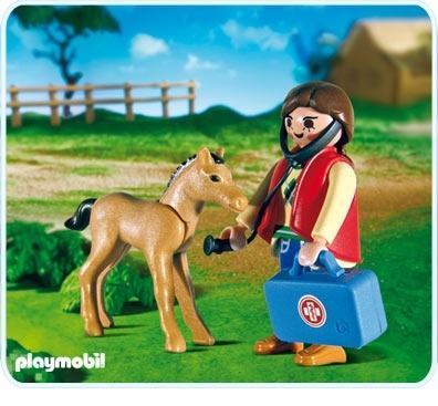 playmobil horse vet