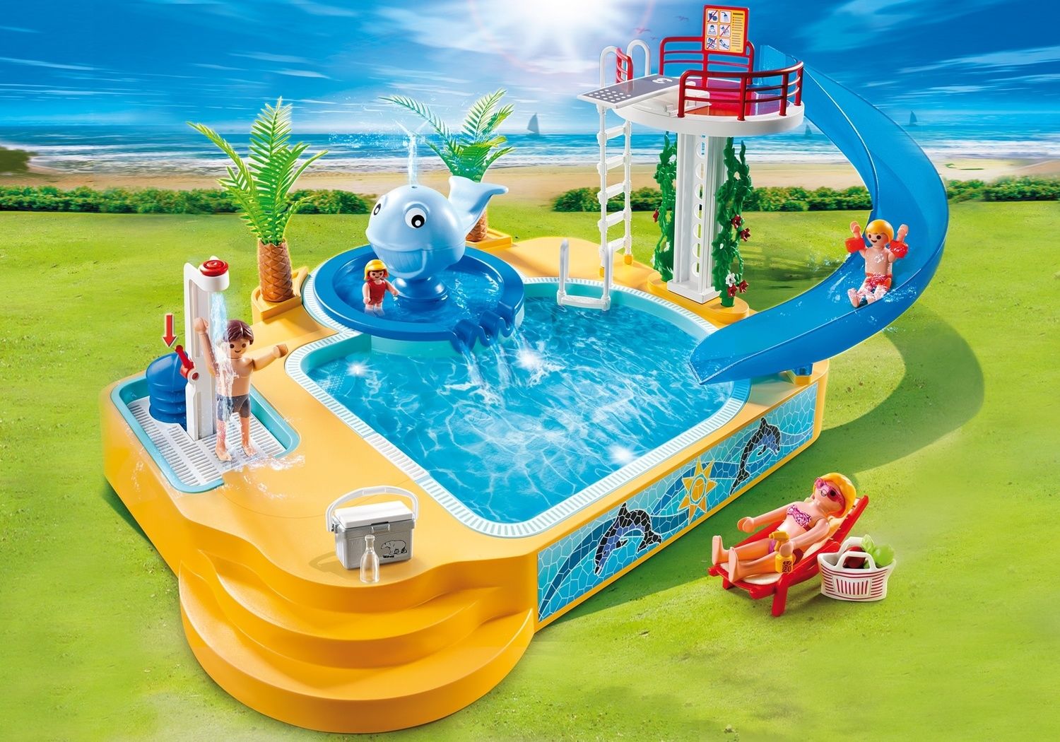 playmobil swimming pool