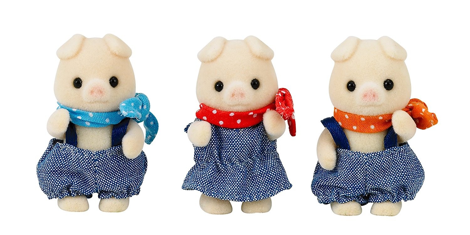 sylvanian families pig triplets