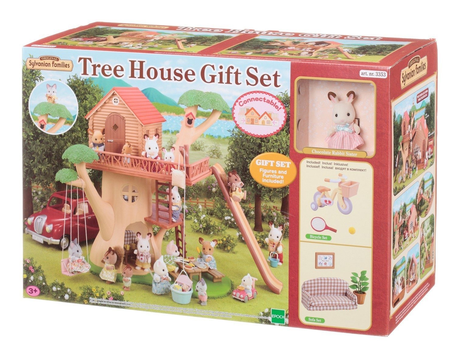 sylvanian families father christmas and tree set