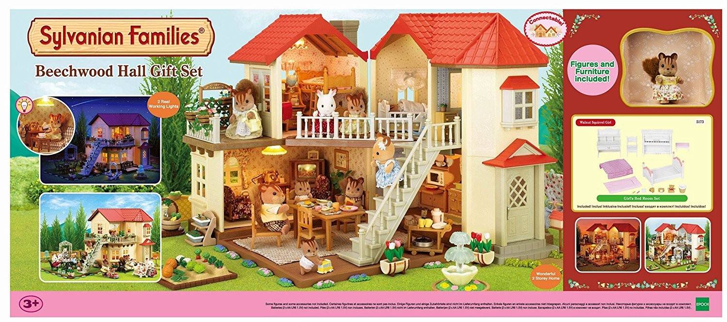 sylvanian beechwood hall gift set