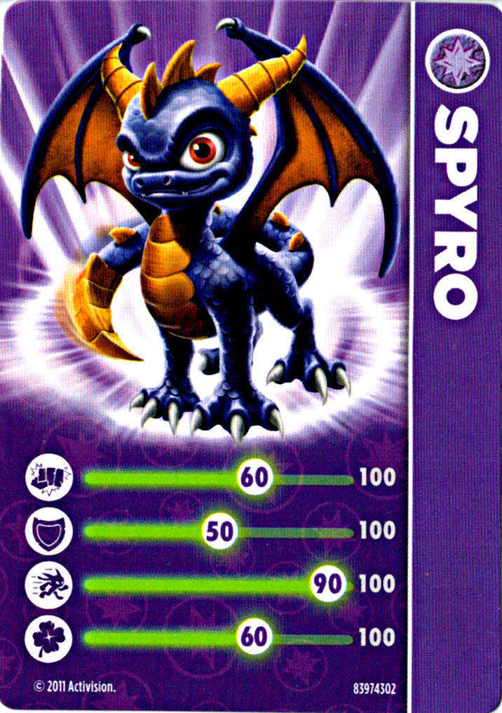 Spyro Skylanders Spyro S Adventures Cards