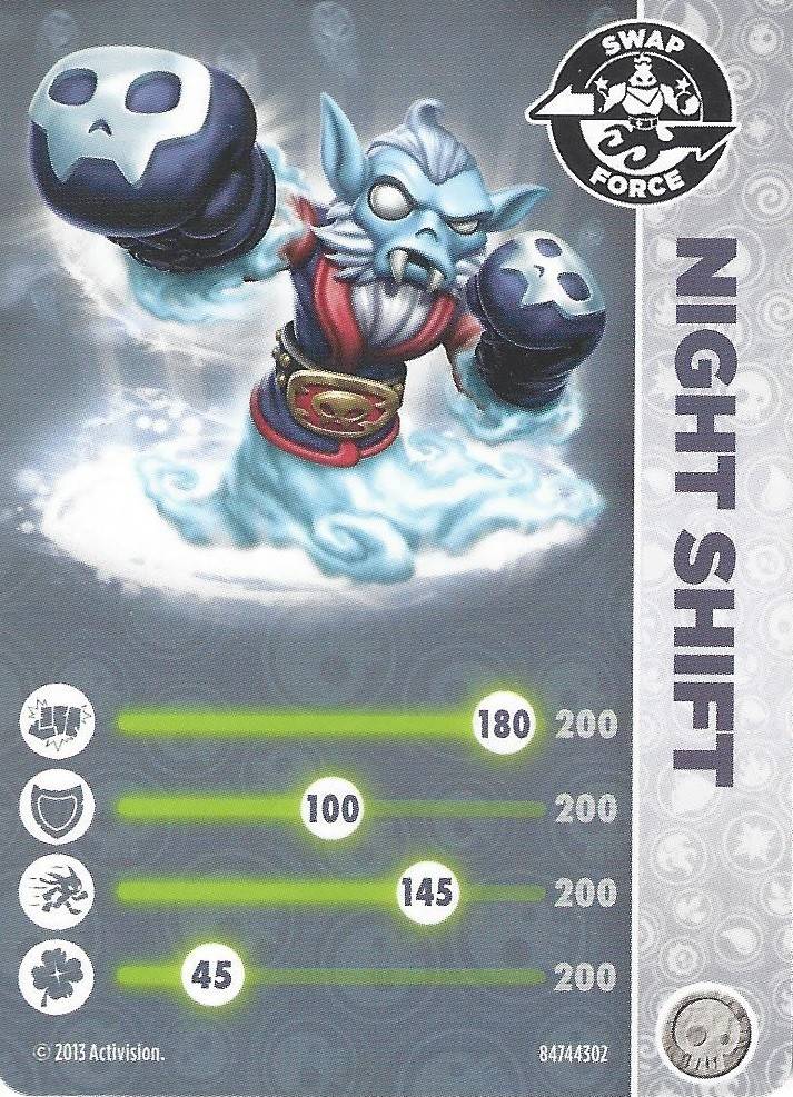 Night Shift Skylanders Swap Force Cards