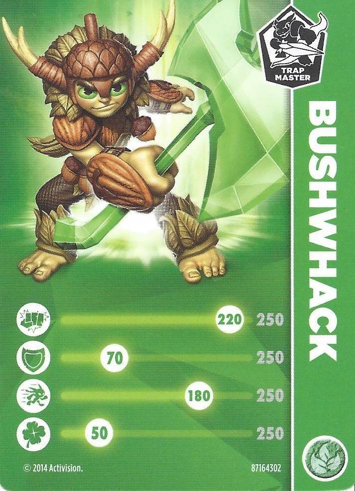 Bushwhack - Skylanders Trap Team Cards