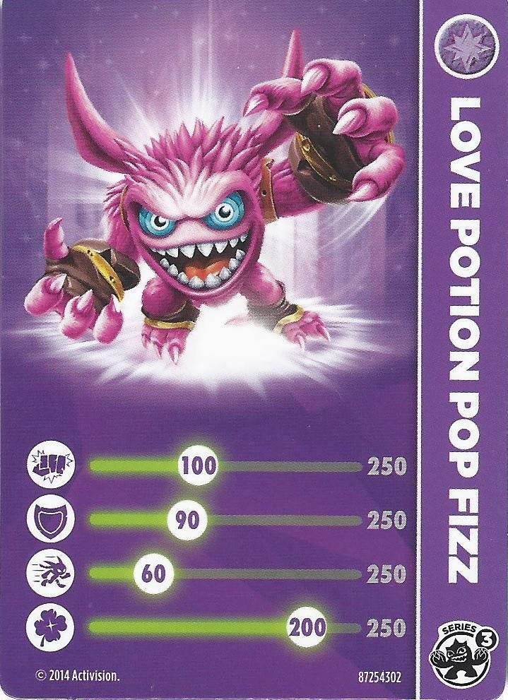 Love Potion Pop-Fizz - Skylanders Trap Team Cards