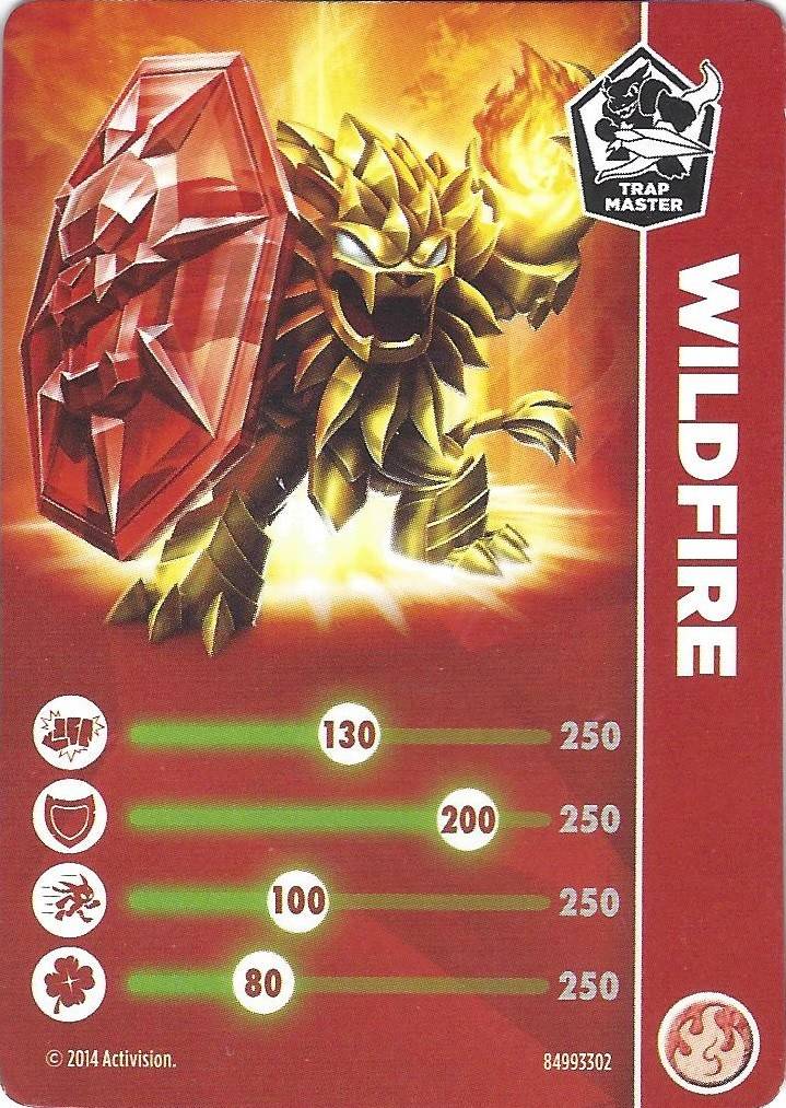 Wildfire - Skylanders Trap Team Cards