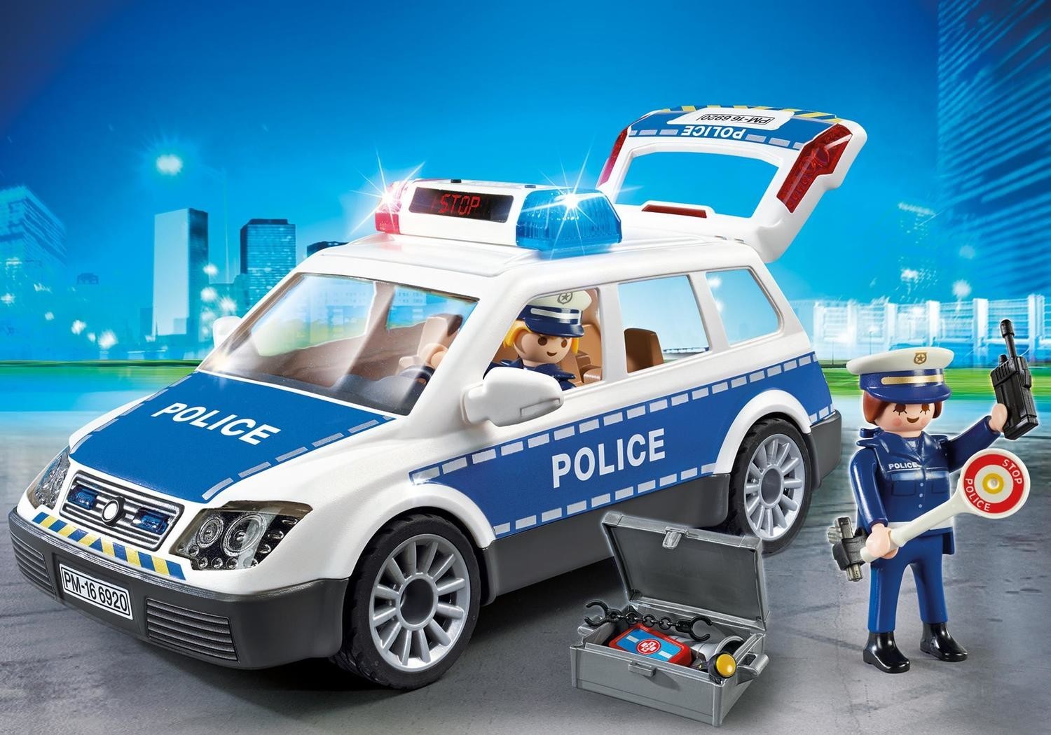 playmobil police bike with led light