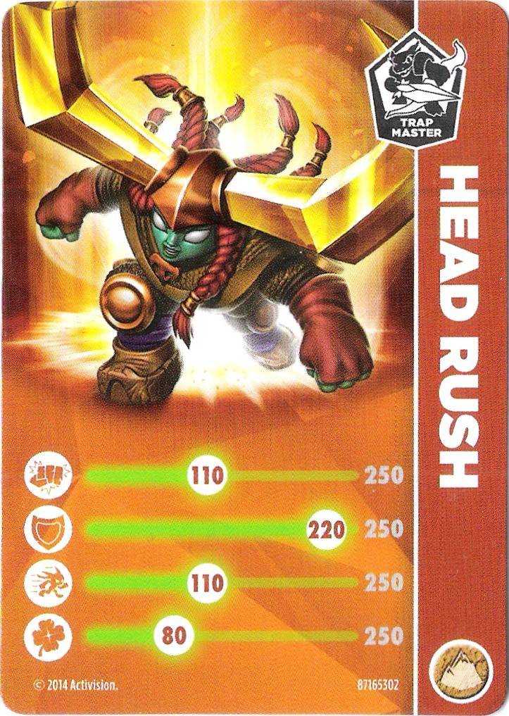 Head Rush - Skylanders Trap Team Cards