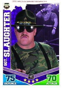 Sgt Slaughter hot Topps trading card