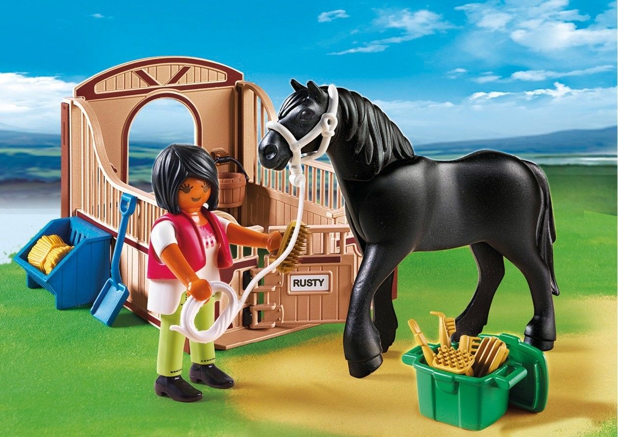 playmobil horse stable set