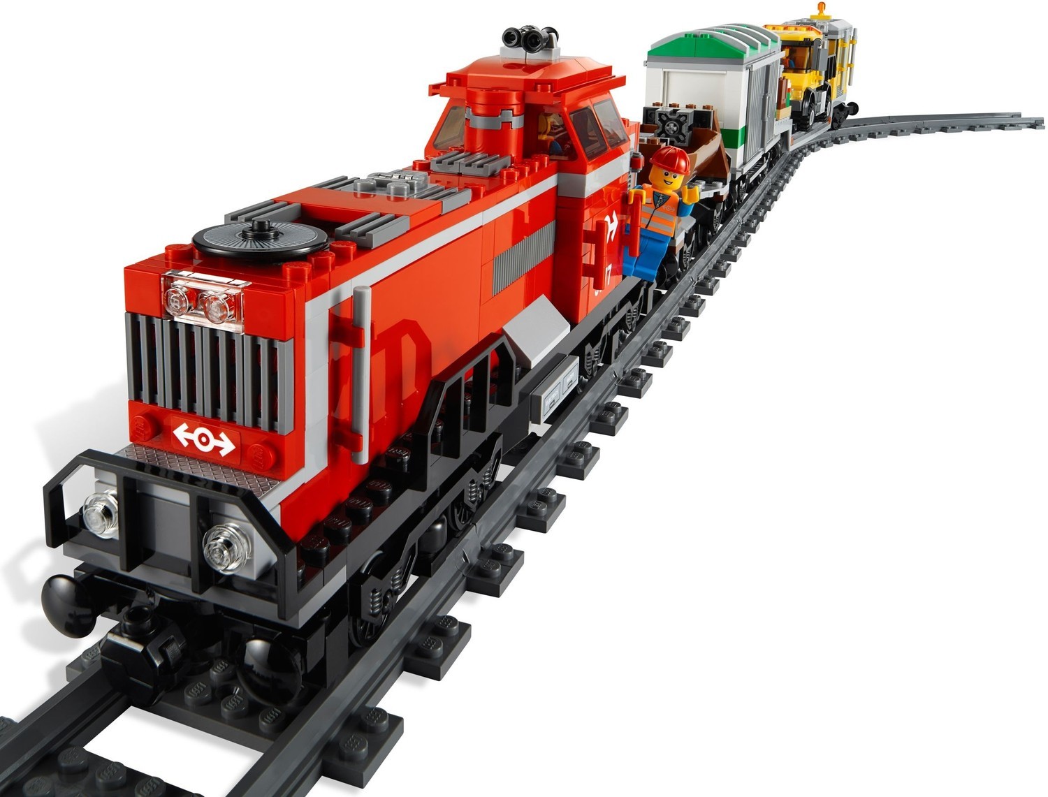lego city 3677 red cargo train