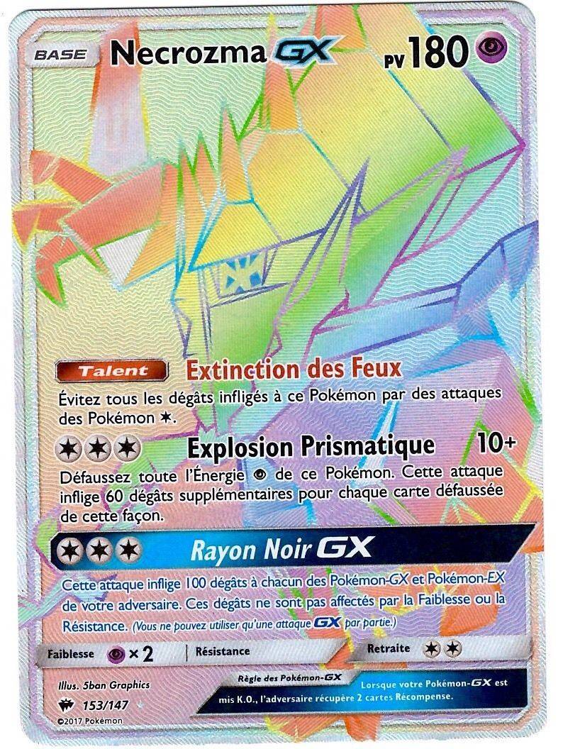 Necrozma Gx Carte Pokemon 153 147 Ombres Ardentes