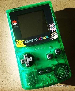 Game Boy Color Pokemon Clear Green And White With Artwork Game Boy Color