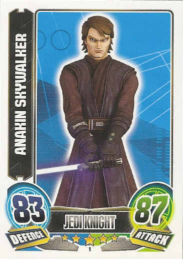 Anakin Skywalker Force Attax Series 5 Card 001