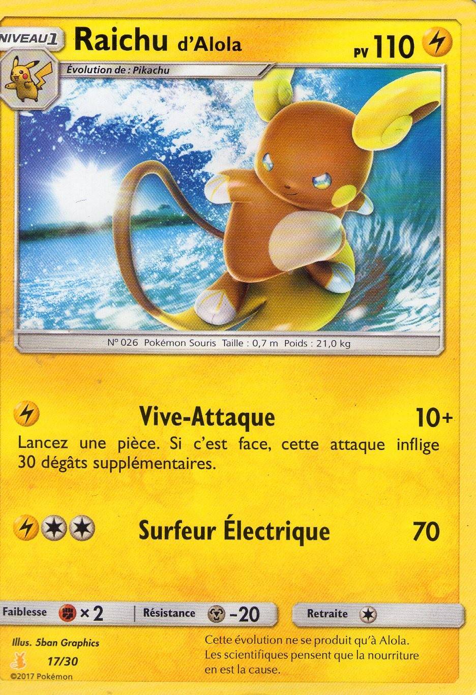 Raichu D Alola Carte Pok Mon Sl Trainer Kit Raichu D Alola