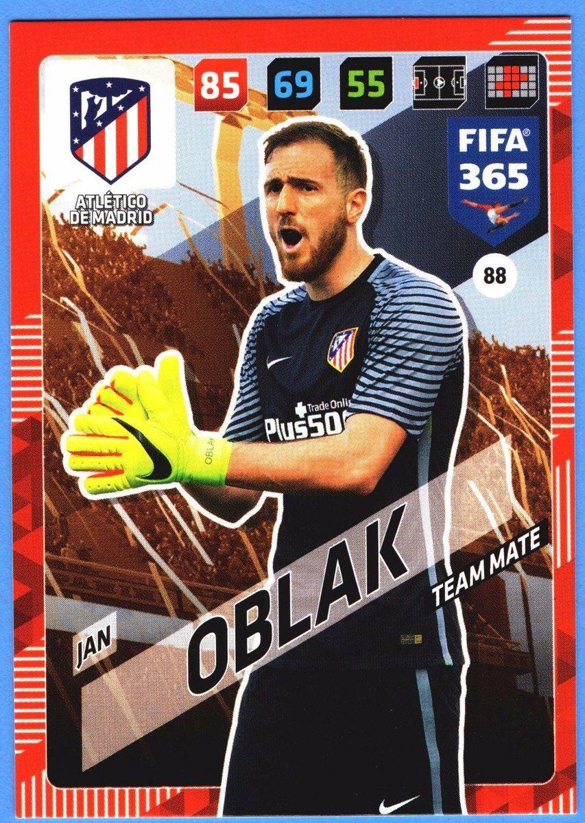 Jan Oblak Atletico De Madrid Fifa 365 18 Adrenalyn Xl Card 0