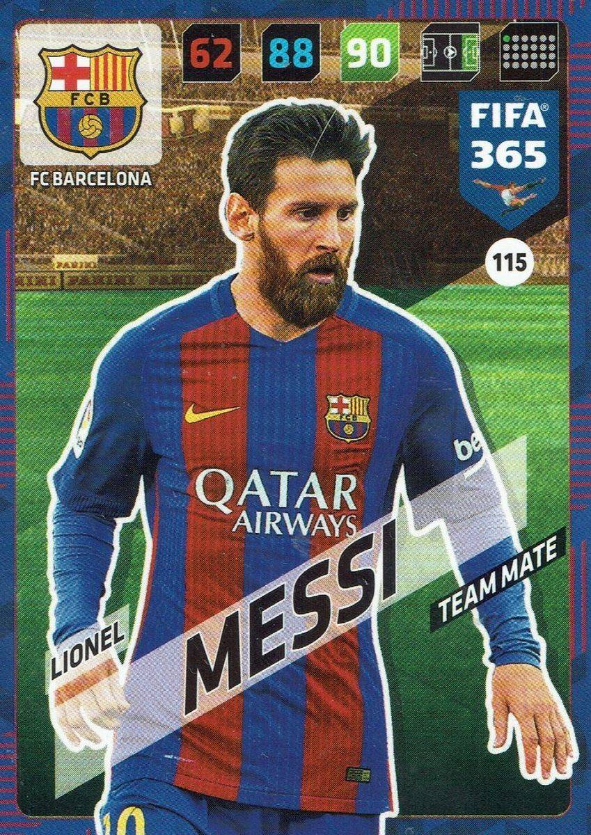 Lionel Messi Fc Barcelona Fifa 365 18 Adrenalyn Xl Card 115