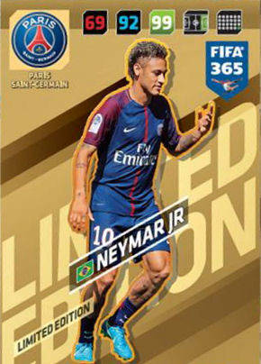 Neymar Jr Paris Saint Germain Fifa 365 18 Adrenalyn Xl Card Le Nj