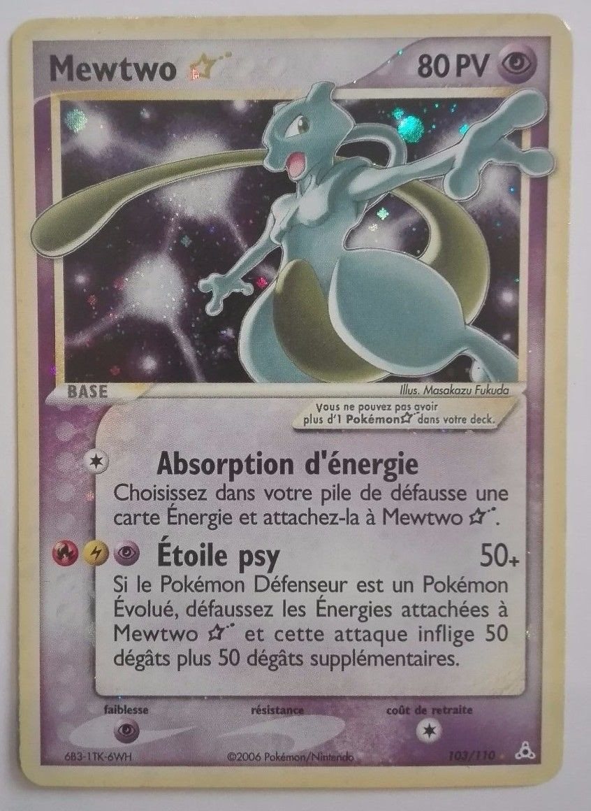 Mewtwo Carte Pokemon 103 110 Fantomes Holon