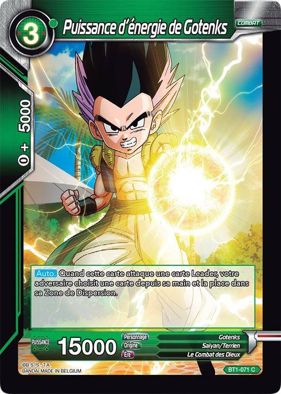 Puissance d nergie de Gotenks carte  Dragon Ball BT1 071 