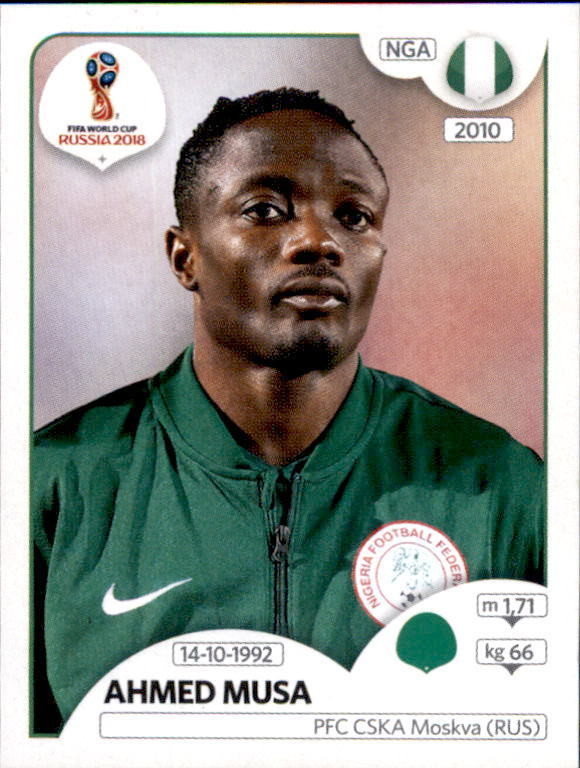 Ahmed Musa - Nigeria - Fifa World Cup Russia 2018 Sticker 346