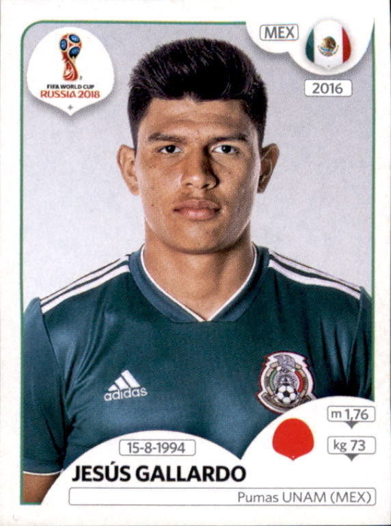 Jesús Gallardo - Mexico - FIFA World Cup Russia 2018 sticker 458