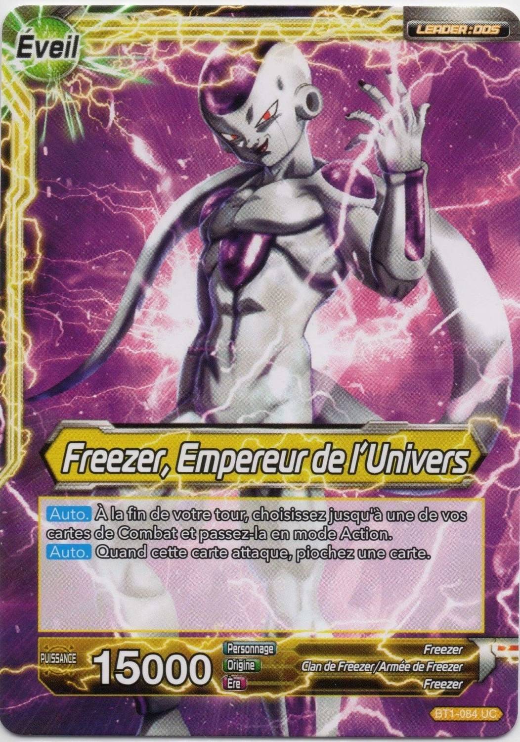  Freezer  Freezer  Empereur de l Univers carte  Dragon 