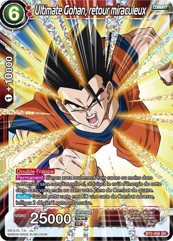 Ultimate Gohan  retour miraculeux carte  Dragon Ball BT2 