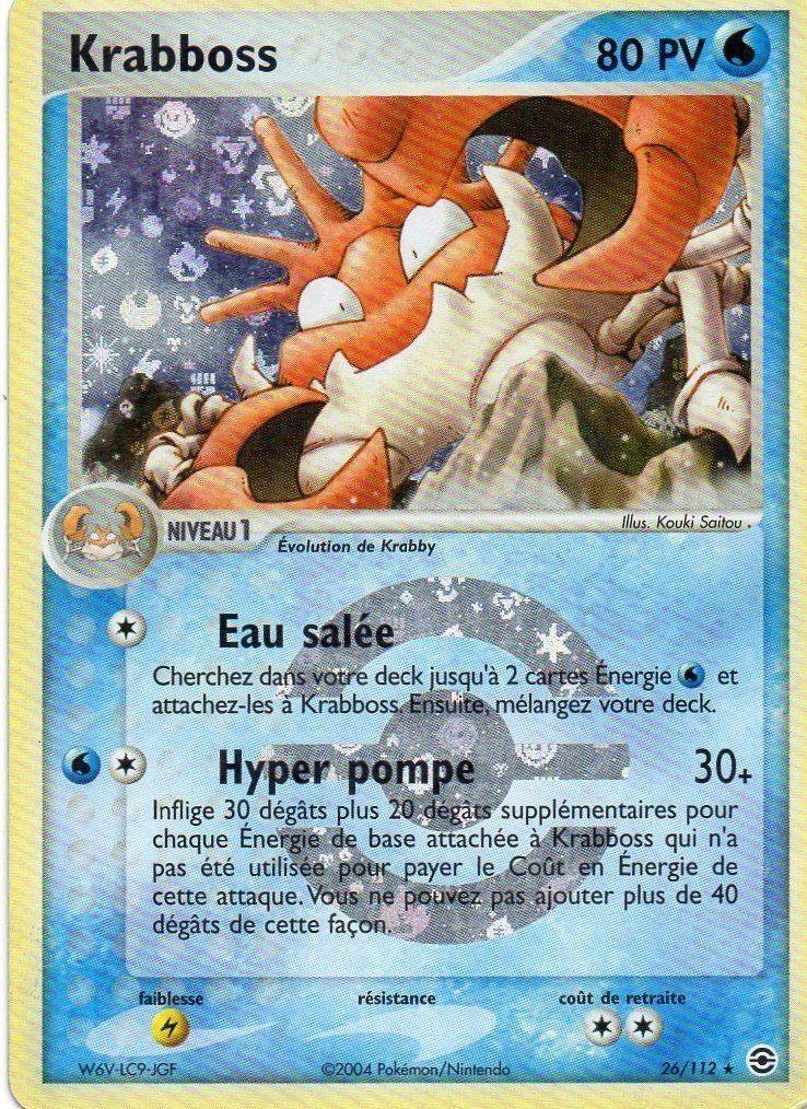 Krabboss Reverse Carte Pokémon 26112 Ex Rouge Feu Vert