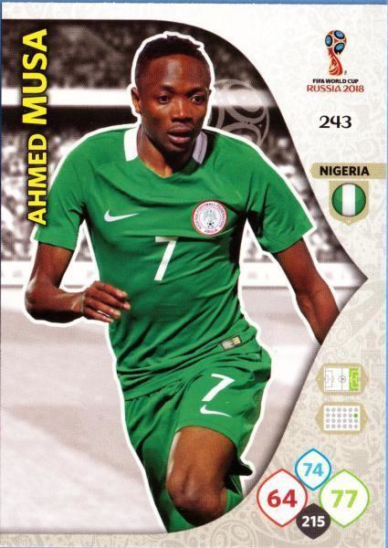 Ahmed Musa - Nigeria - Russia 2018 : FIFA World Cup Adrenalyn XL card 243