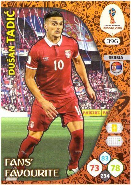 Dušan Tadić - Serbia - Russia 2018 : FIFA World Cup Adrenalyn XL card 396