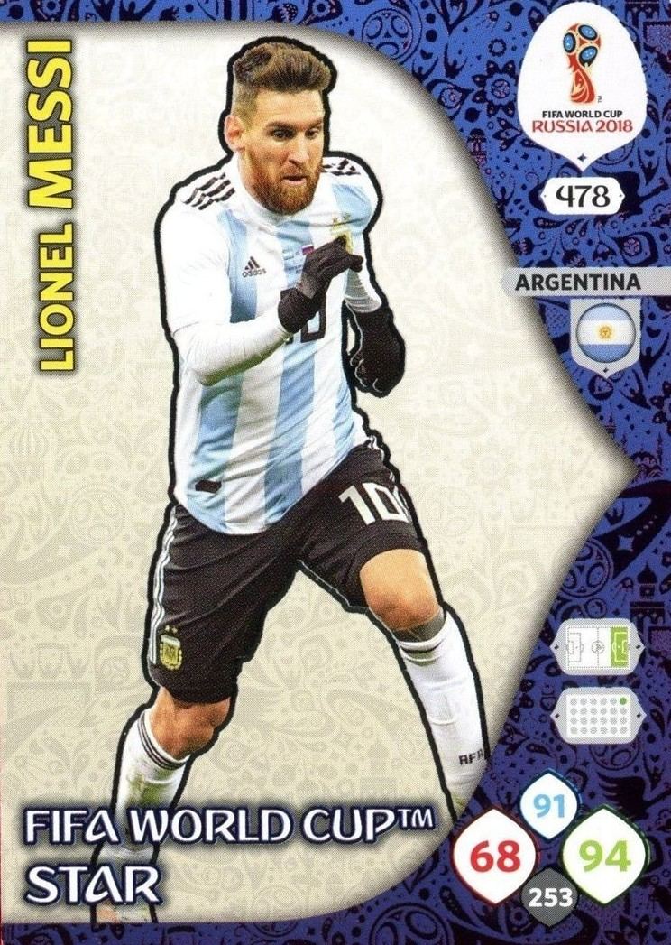 Lionel Messi Argentina Carte 478 Russia 18 Fifa World Cup Adrenalyn Xl