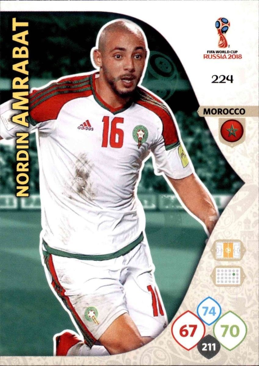 Nordin Amrabat - Morocco - Russia 2018 : FIFA World Cup Adrenalyn XL ...